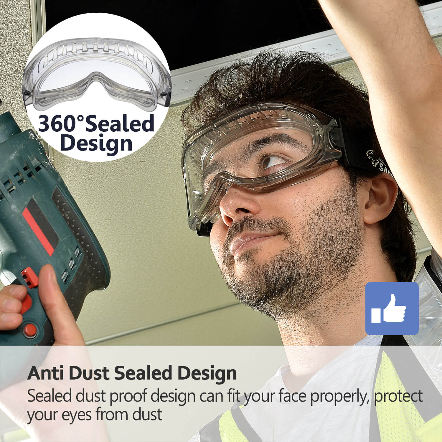 safety goggles anti-dust scratch resistant safety goggles anti-dust scratch resistant