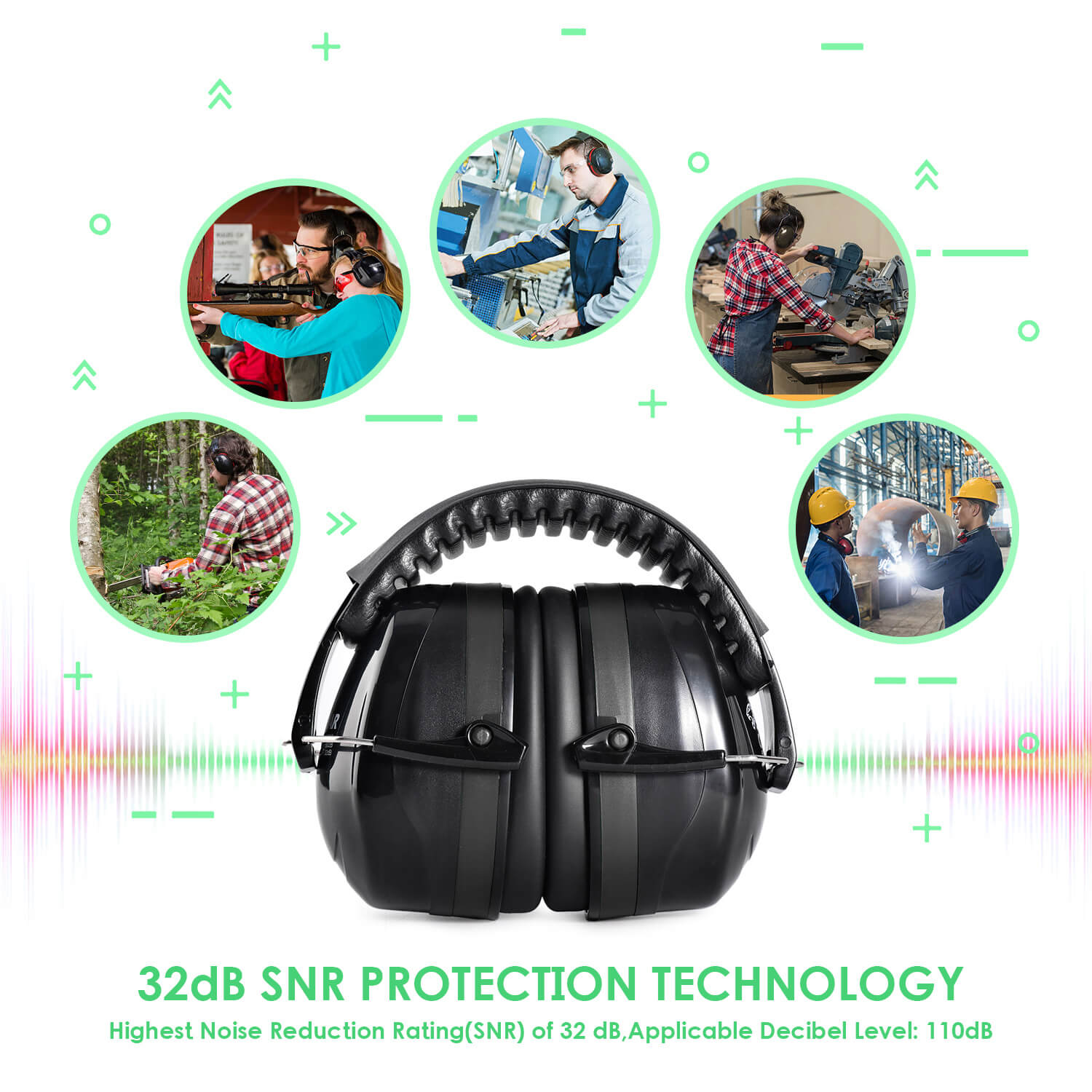 EM-5002B-SNR 32dB Noise Cancelling EARMUFF EM-5002B-SNR 32dB Noise Cancelling EARMUFF