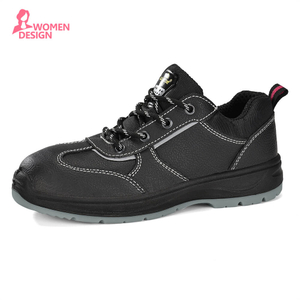 Safetoe Black Steel Toe Women Safety Shoes
