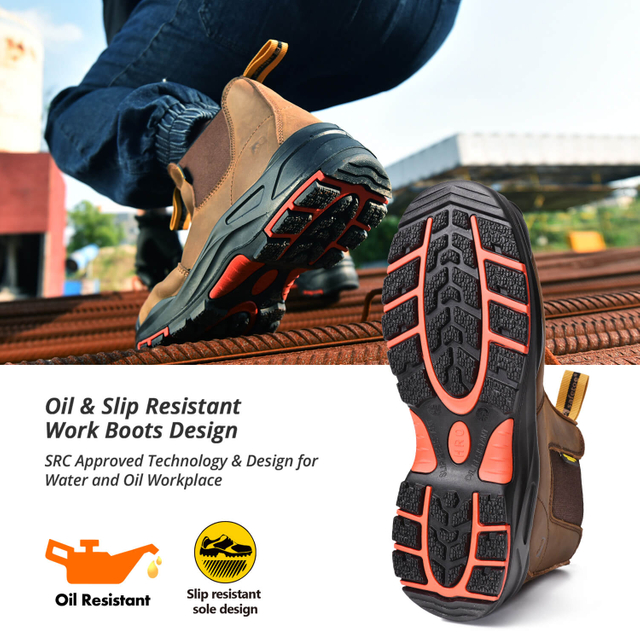 Safetoe Water-Resistant Composite Toe Work Boots for Men