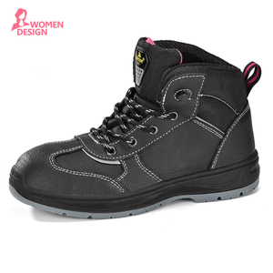 Safetoe Black Steel Toe Work Boots for Women
