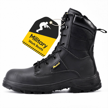 Safetoe 8 Military Zip Design Steel Toe Work Boots Safetoe Official Shop