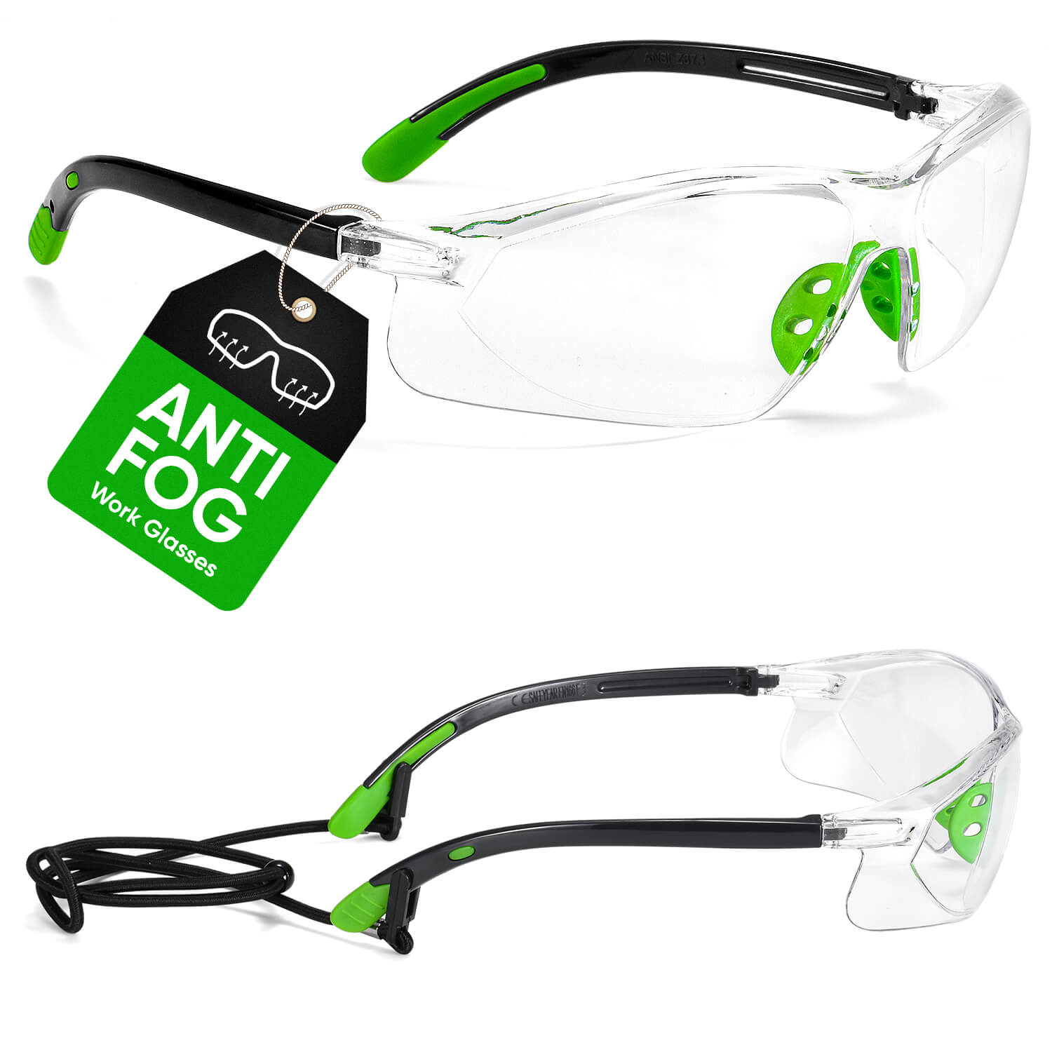 Safeyear Super Clear Anti Scratch Fogless Z87 Safety Glasses for Men & Women
