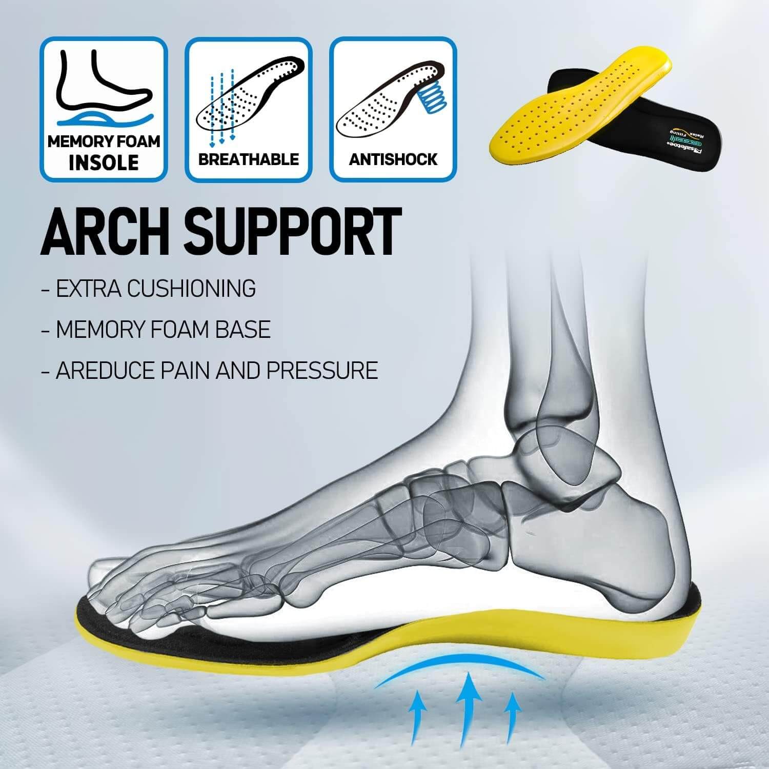 SAFETOE Breathable Composite Toe Safety Shoes with 3D Weaving Fabric Upper +TPU Print