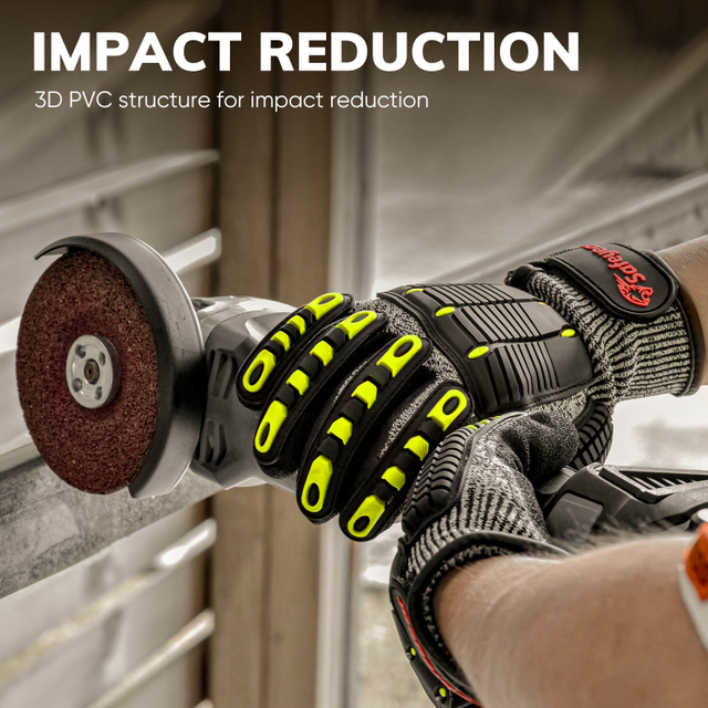 Safeyear Cut-Resistant Kevlar Mechanic Work Gloves for Men & Women