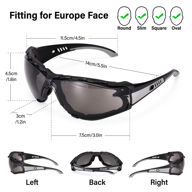 Safeyear Anti-Scratch And Anti-Fog Safety Glasses For Men and Women
