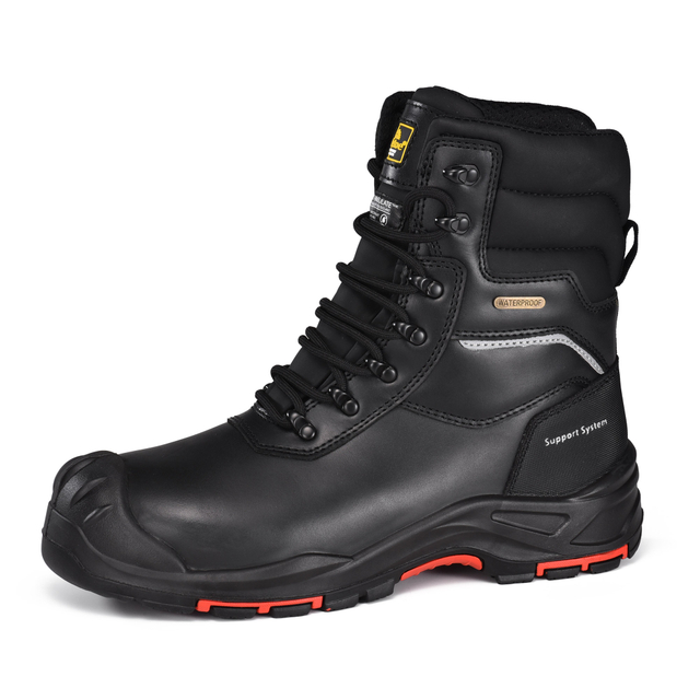 Safetoe Men's Insulated Waterproof Work Boots, Composite Toe Industrial Safety Boots, Winter Work Boots