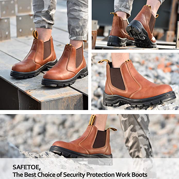 Safetoe Wide Fit Steel Toe Work Boots for Men & Women
