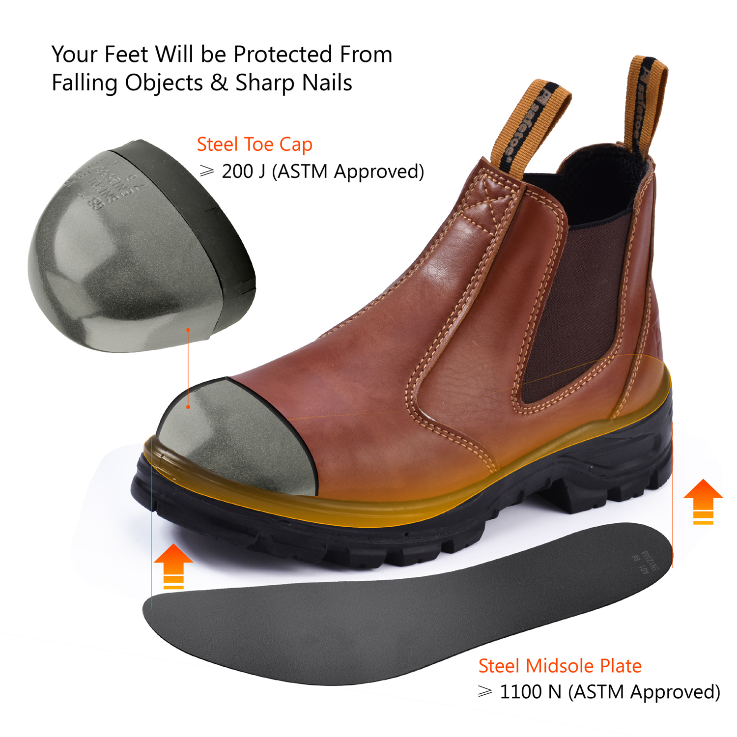 Safetoe Wide Fit Steel Toe Work Boots for Men & Women