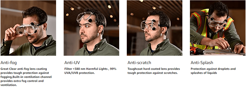 safety goggles features