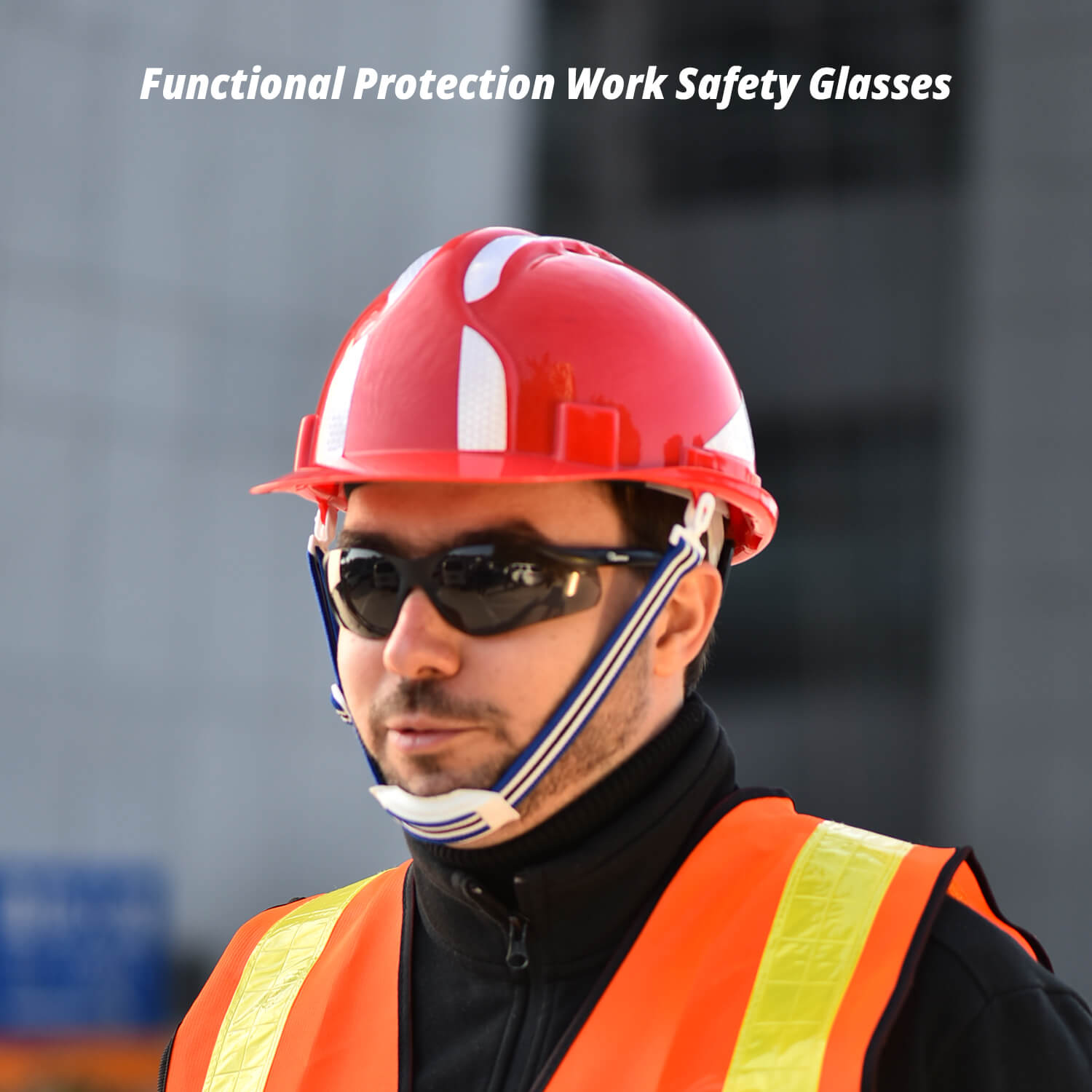 Safeyear Anti-UV Tinted Black Dark Safety Glasses for Men & Women