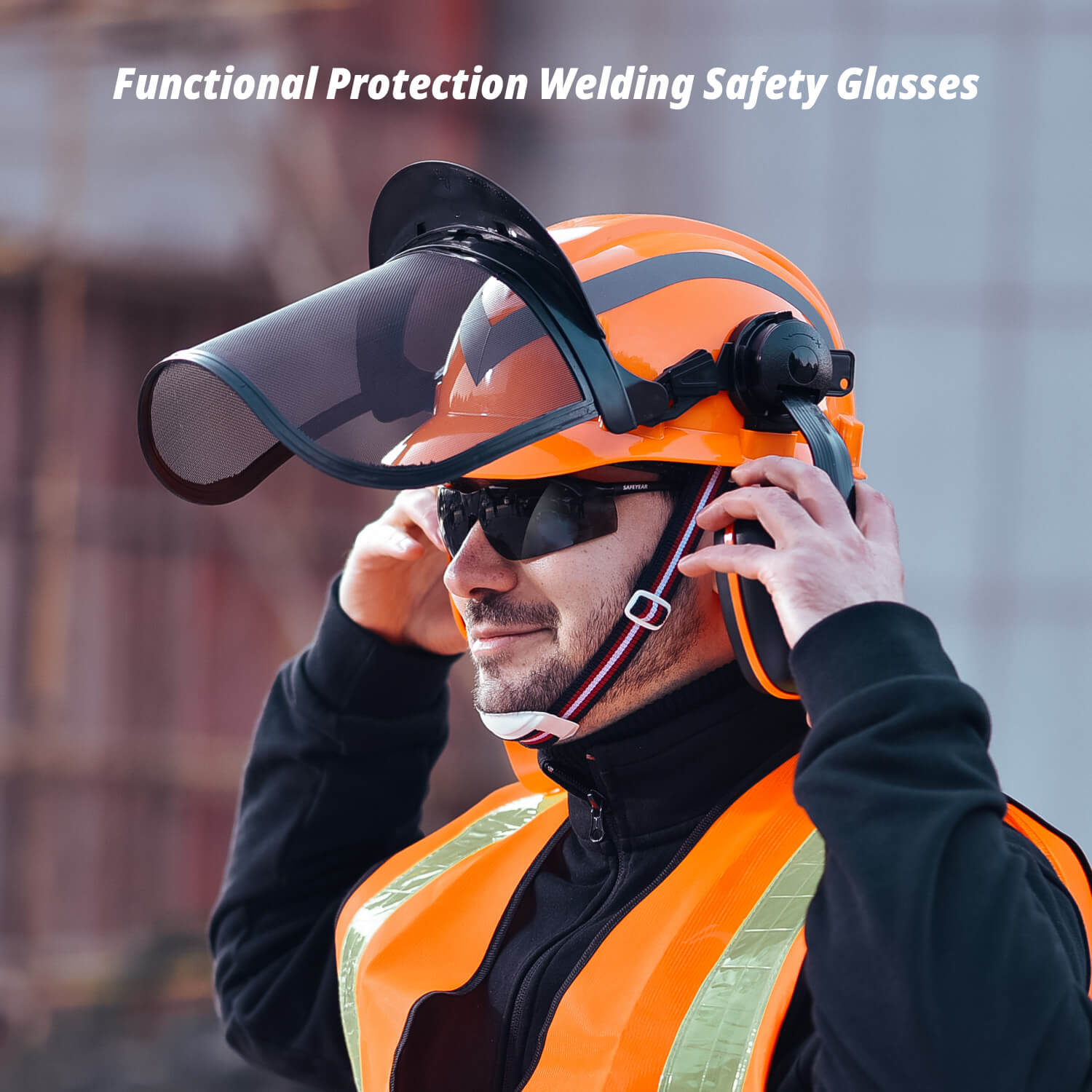 Safeyear Welding Safety Work Glasses with Anti Scratch Dark Lens UV Protection