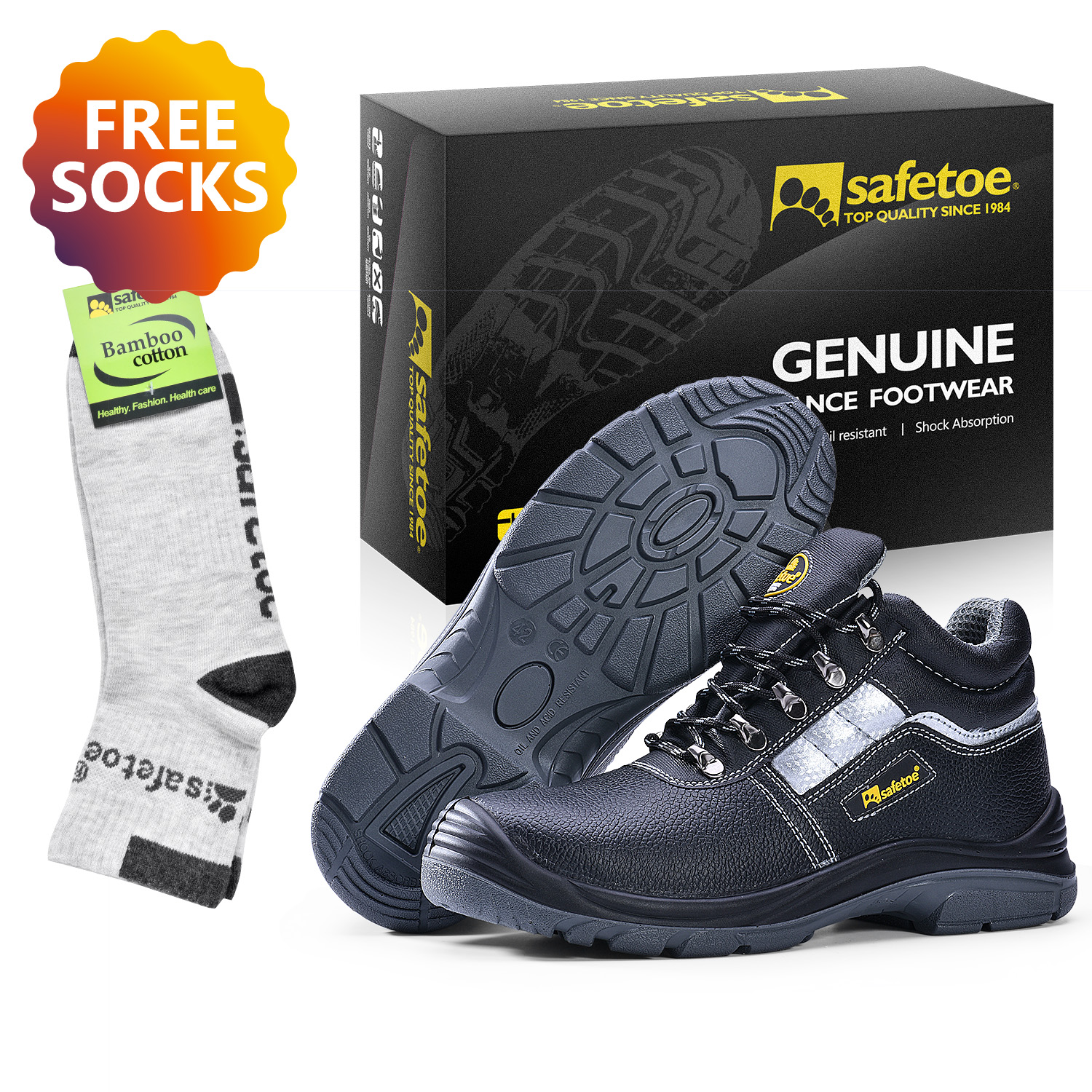 Safetoe Steel Toe Safety Work Boots for Men & Women