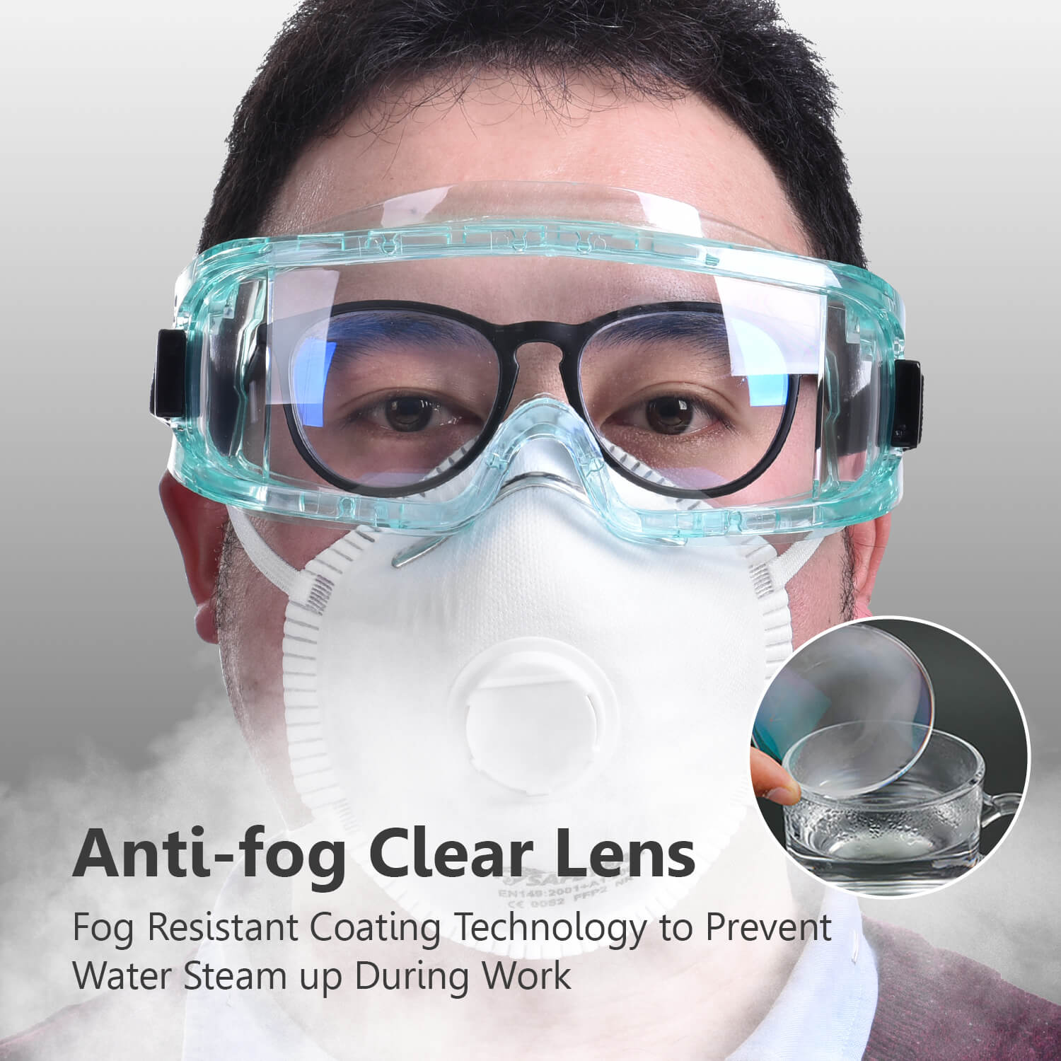 Safeyear Anti Fog Dustproof Z87 Industrial Safety Goggles