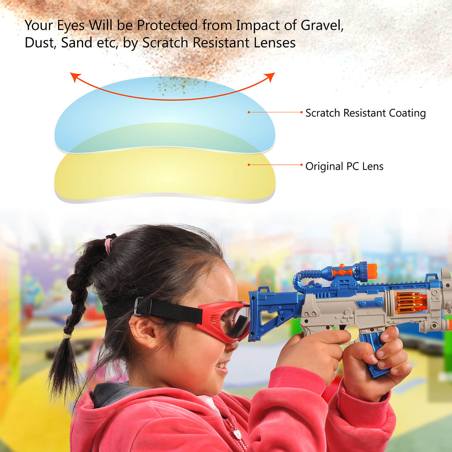 Safeyear Fogless Kids Safety Glasses UV Protection Safety Over Glasses Lens