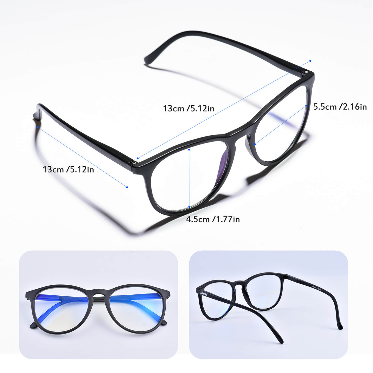 Safeyear Blue Light Blocking Glasses, Anti Glare Blue Light Glasses for Men & Women