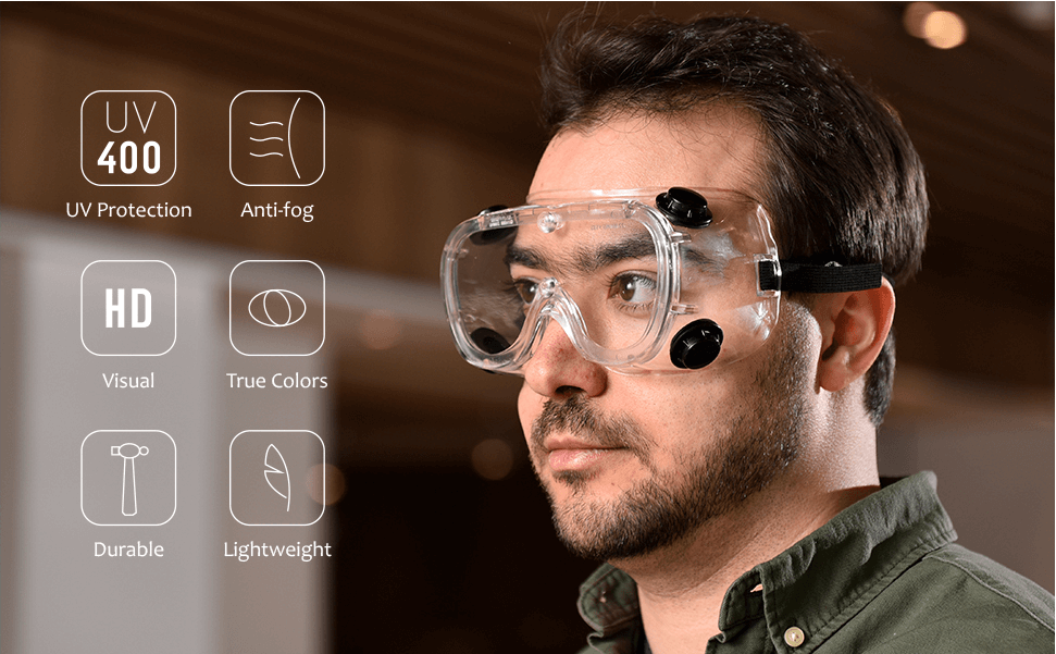 Anti-fog safety goggles