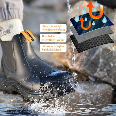 Waterproof safety best sale toe boots