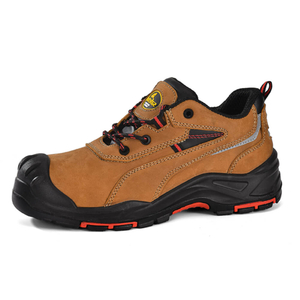 Safetoe Genuine Leather Safety Work Shoes With Overcaps