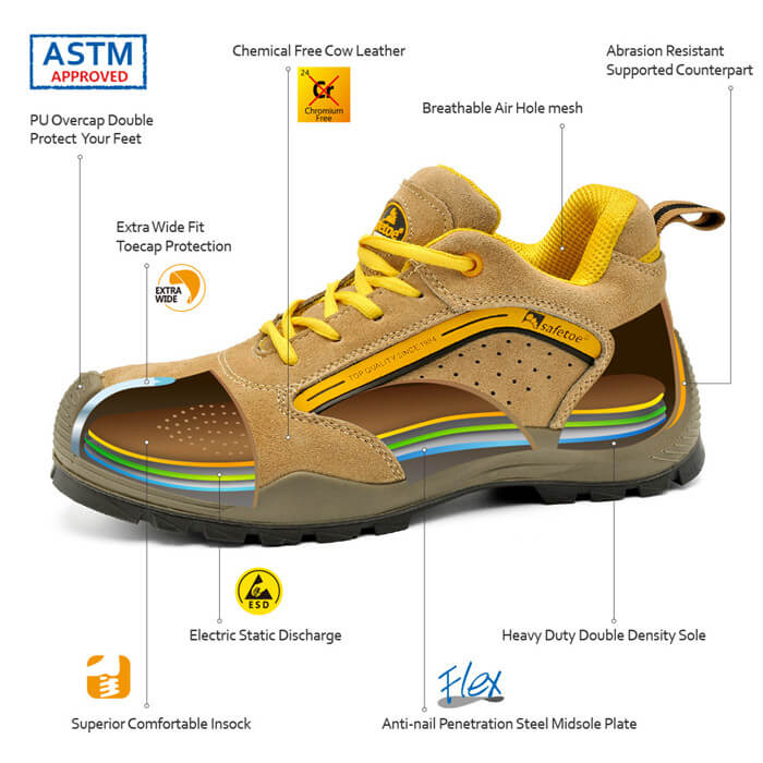 leather safety shoes