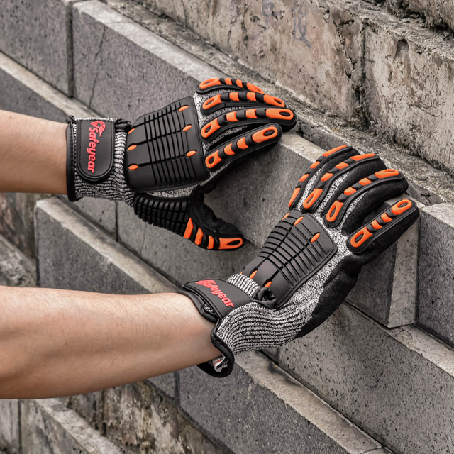 Safeyear Cut Resistant Mechanics Safety Work Gloves for Men & Women