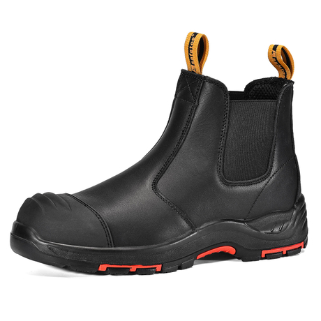 Safetoe Men\'s Steel Toe Chelsea Work Boots Brown Slip-On Water Resistant Safetoe Men main image 3