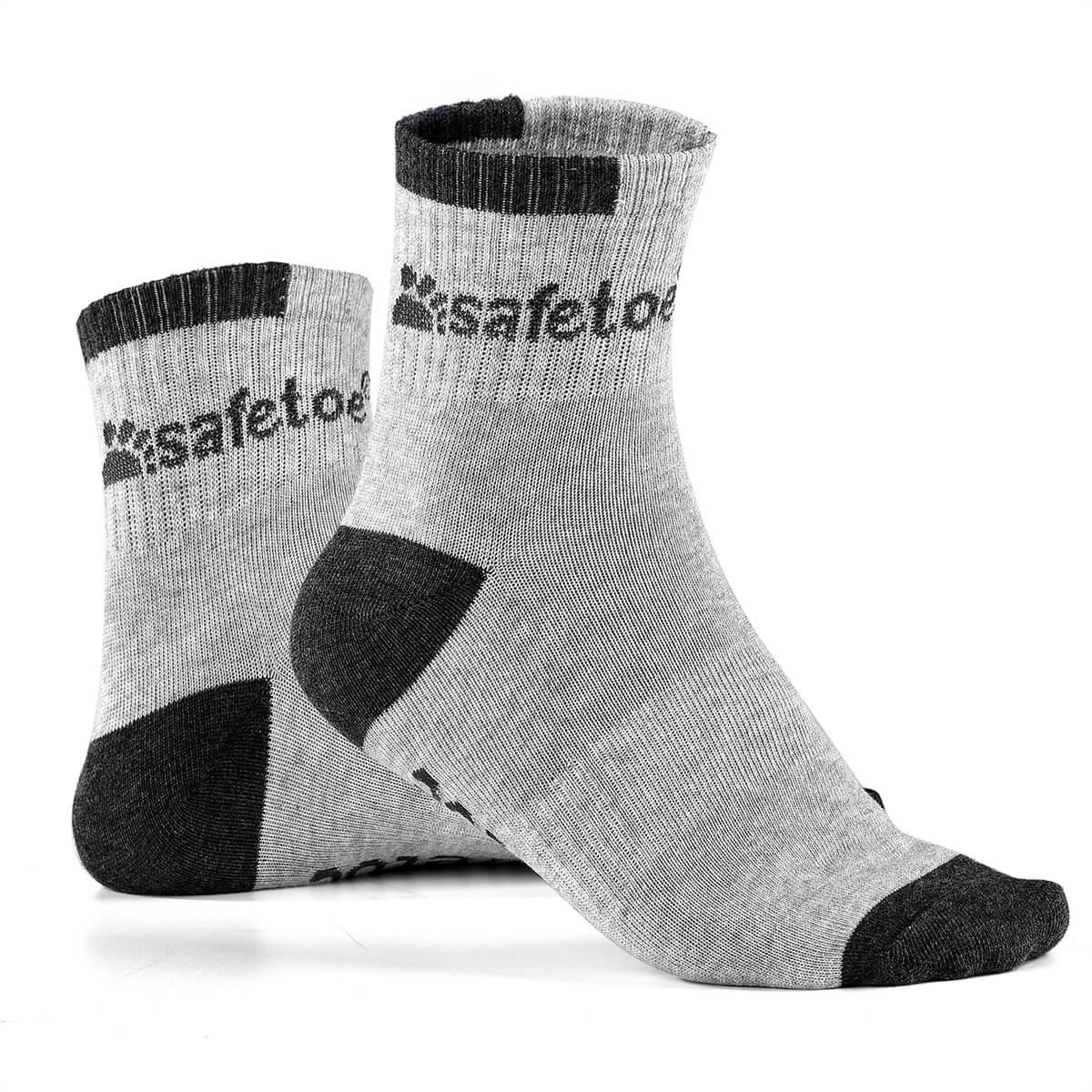 Safetoe 7 Pairs Natural Cotton Socks, Antibacterial Trainer Socks for Men and Women