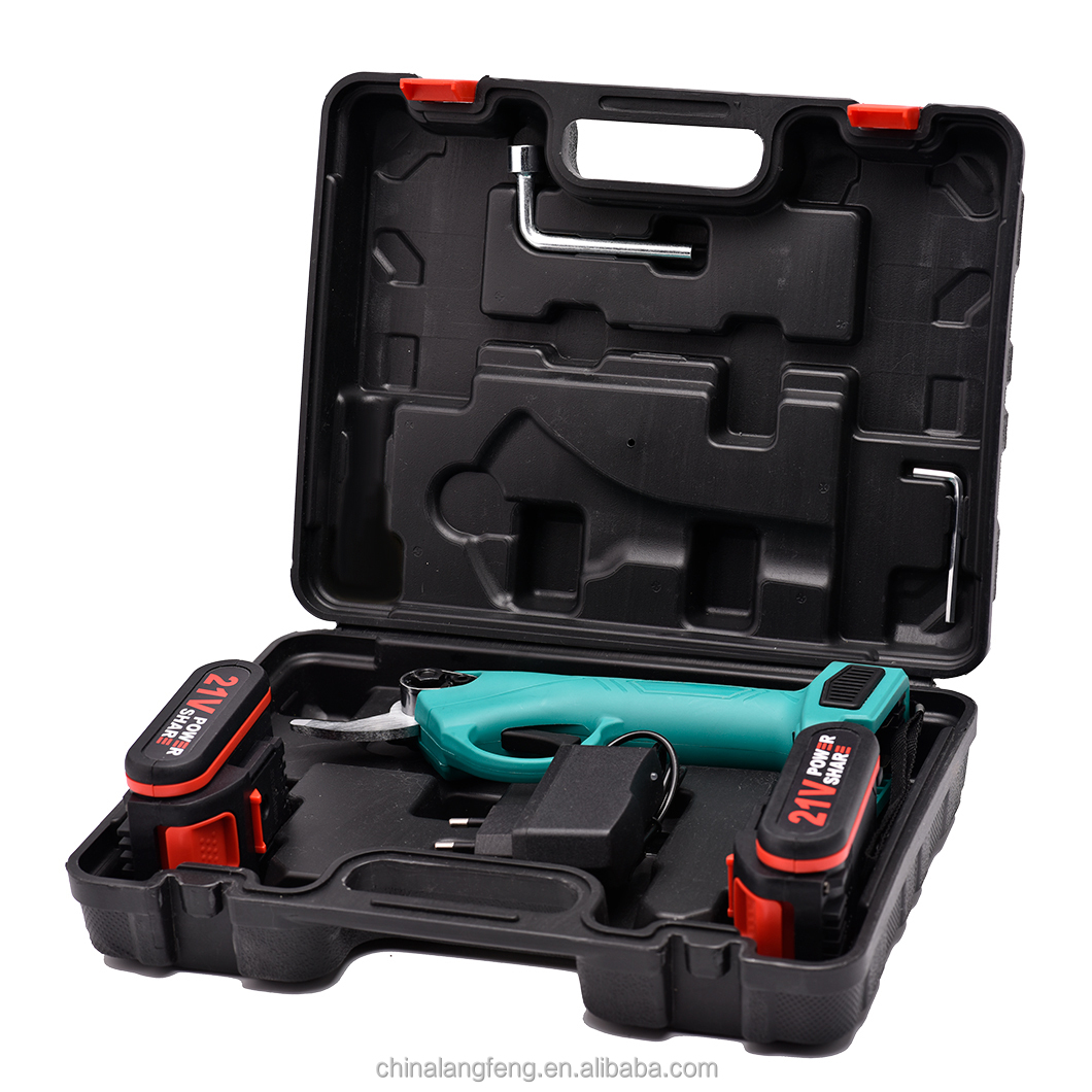 SAFEYEAR 45MM Cordless Pruners Scissor Cutter with Dual Battery Kit
