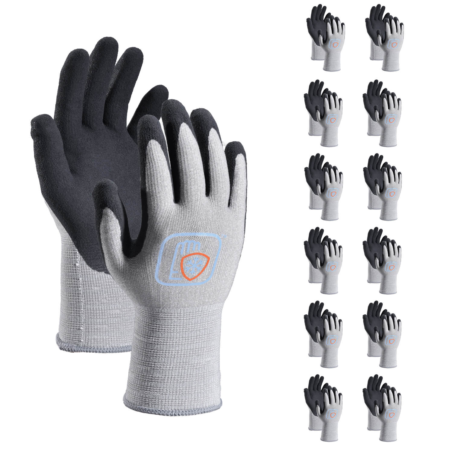 SAFEYEAR 12 Pairs Safety Gloves Work Gloves With Natural Latex For Gardening Building