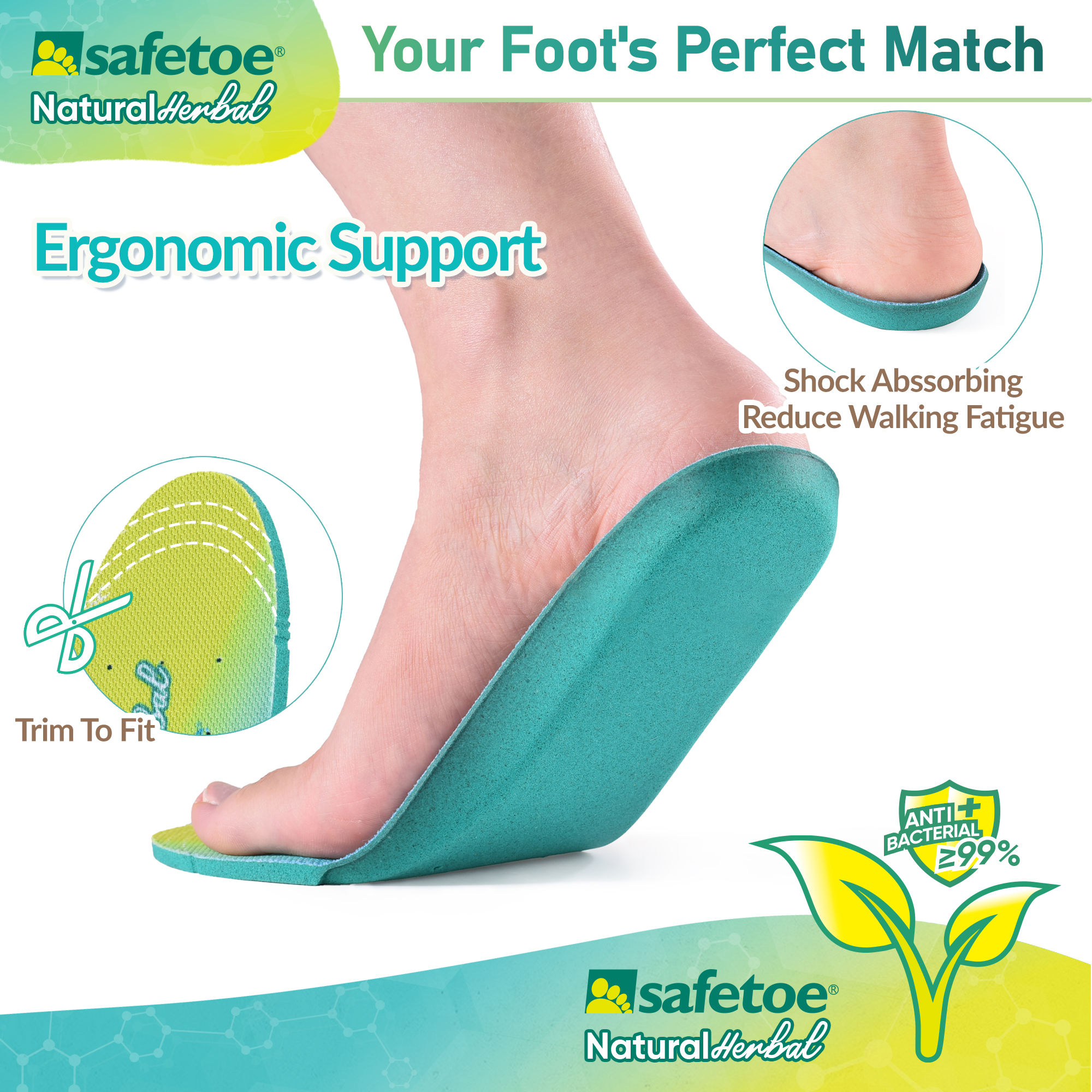 Safetoe Thermal Insoles–Winter Warm Insoles & Antibacterial Shoe Insoles
