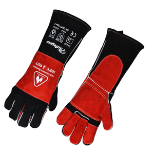Safeyear Heat Resistant Leather Welding Gloves Forge Mig/Stick Gloves With Kevlar Stitching