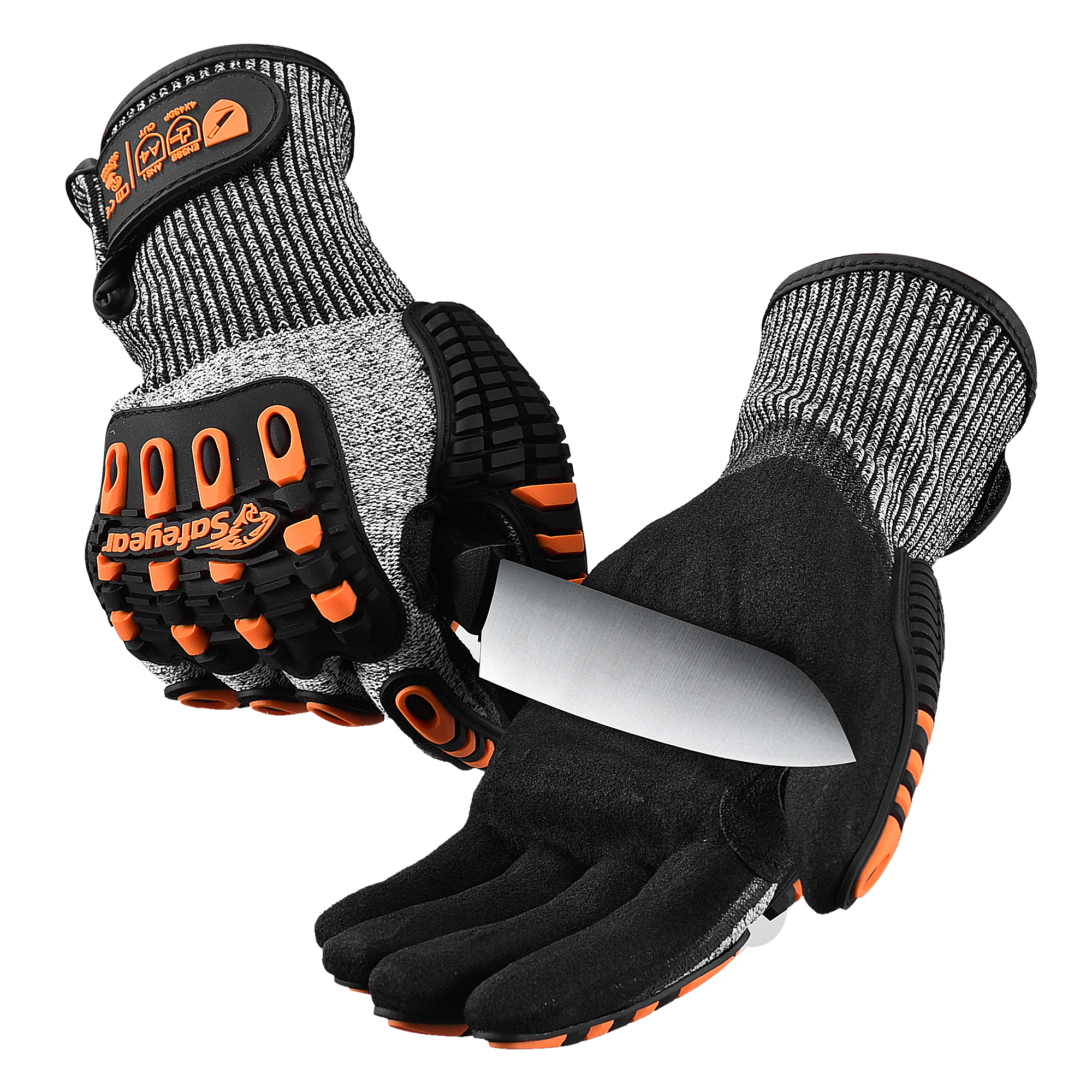 Safeyear Cut-Resistant Kevlar Mechanic Work Gloves for Men & Women