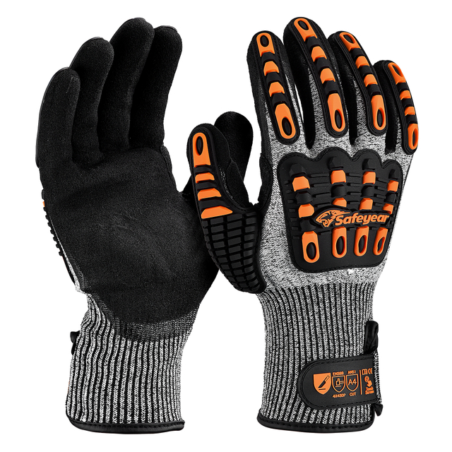 Safeyear Cut-Resistant Kevlar Mechanic Work Gloves for Men & Women