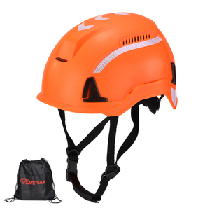 EU-SAFEYEAR Type 2 Safety Helmet Hard Hat with Chin Strap, EN397:2025 T2 Climbing Helmet, Top & Side Impact Protection, Vented Hi-Vis Industrial Construction Helmet for Rope Access & Arborist W-6000